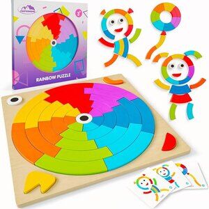 Montessori Toys Color & Shape pattern blocks and boards tangrams